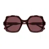 Chloé Womens Ch0226s Square-frame Acetate Sunglasses Purple In Viola