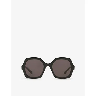 Chloé Womens Black Ch0226s Rectangle-frame Acetate Sunglasses