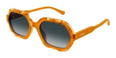 Chloé Ch0227s 004 Women's Sunglasses Orange Size 56 In Multi