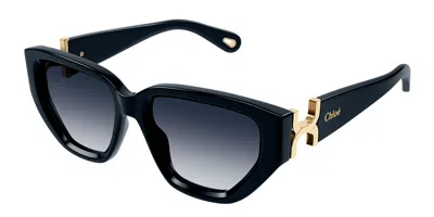 Chloé Ch0235s 003 Women's Sunglasses Blue Size 55