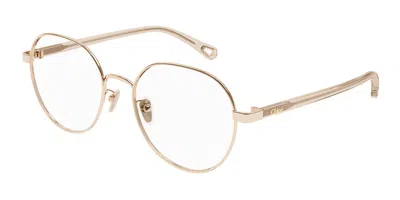 Chloé Ch0246oa Asian Fit Women's Glasses, Gold, Size 53