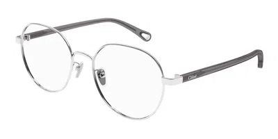 Chloé Ch0246oa Asian Fit Women's Glasses, Silver, Size 53