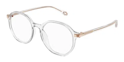 Chloé Ch0249oa Asian Fit Women's Glasses, Clear, Size 53 In Transparent