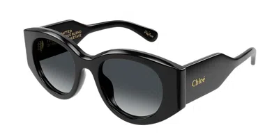 Chloé Ch0251s 001 Women's Sunglasses Black Size 51