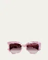 Chloé Ch0252s Linea Gayia 005 Nude Violet Sunglasses In Pink