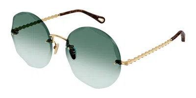 Chloé Ch0254s 003 Women's Sunglasses Gold Size 57