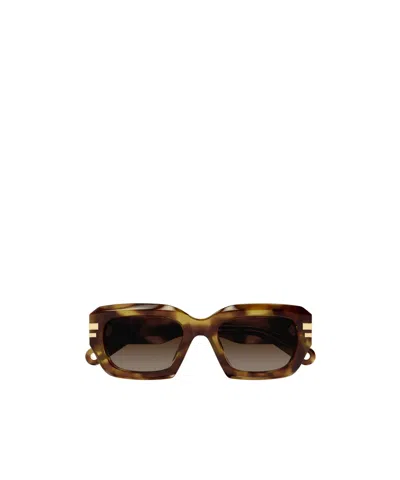 CHLOÉ CHLOÉ EYEWEAR RECTANGLE FRAME SUNGLASSES