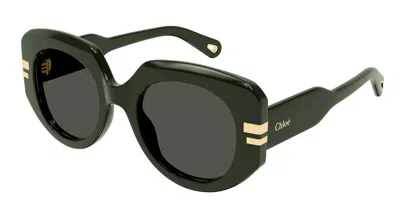 Chloé Ch0257s 003 Women's Sunglasses Green Size 52