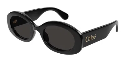Chloé Ch0258s 001 Women's Sunglasses Black Size 53