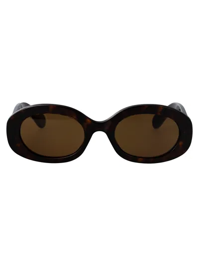 Chloé Oval-frame Recycled-acetate Sunglasses In Black