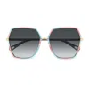 Chloé Ch0262s Linea  001 Havana Grey Sunglasses In Multicolore