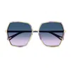 Chloé Ch0262s Linea  002 Havana Blue Sunglasses In Multicolore