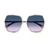Chloé Ch0262s Linea  002 Havana Blue Sunglasses In Multicolor