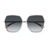 Chloé Ch0262s Linea  001 Havana Grey Sunglasses In Multicolor