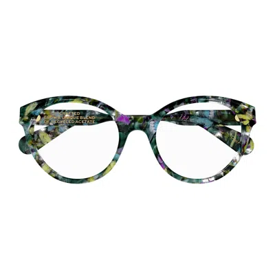 Chloé Ch0264o Linea Gayia 004 Blue Transparent Glasses In Multicolore