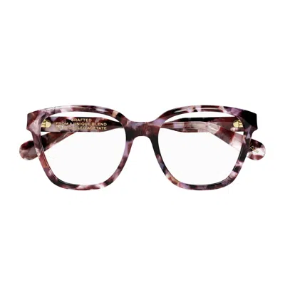 Chloé Ch0265o Linea Gayia 005 Red Transparent Glasses In Multicolore