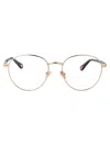 Chloé Ch0269o Glasses In Gold-burgundy-transparent