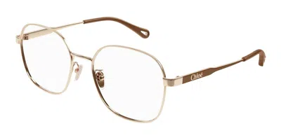 Chloé Ch0274oa Asian Fit Women's Glasses, Gold, Size 54