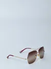 Chloé Logo Sunglasses In Brown