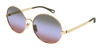 Chloé Ch0281s 004 Women's Sunglasses Gold Size 59 In Multi