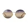 Chloé Chloe Women Gold Metal Salome Sunglasses In Multi