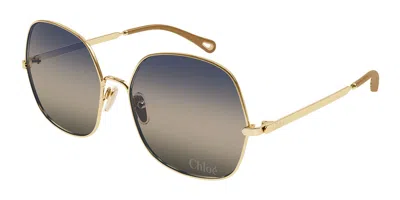 Chloé Ch0282s 002 Women's Sunglasses Gold Size 60 In Multi