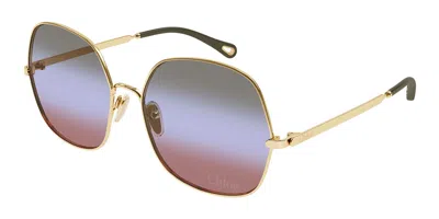 Chloé Ch0282s 004 Women's Sunglasses Gold Size 60 In Multi
