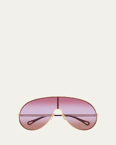 CHLOÉ CH0283S METAL AVIATOR SUNGLASS