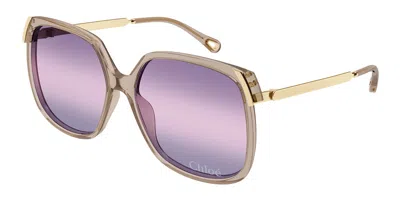Chloé Ch0286s 004 Women's Sunglasses Brown Size 60 In Multi
