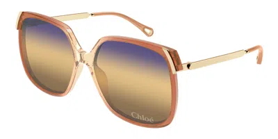 Chloé Ch0286s 007 Women's Sunglasses Orange Size 60 In Multi
