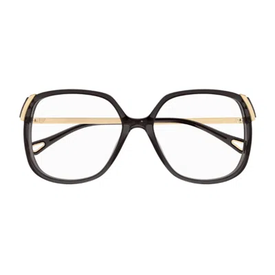 Chloé Ch0287o Aly Linea  001 Grey Gold Glasses In Gray
