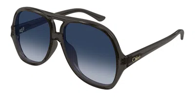 Chloé Ch0289s 001 Women's Sunglasses Grey Size 58 In Gray