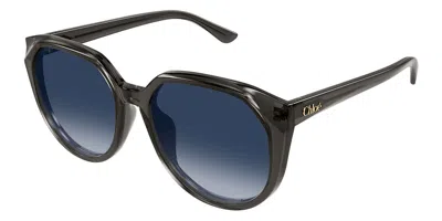 Chloé Ch0291sk Asian Fit 001 Women's Sunglasses Grey Size 58 In Multi