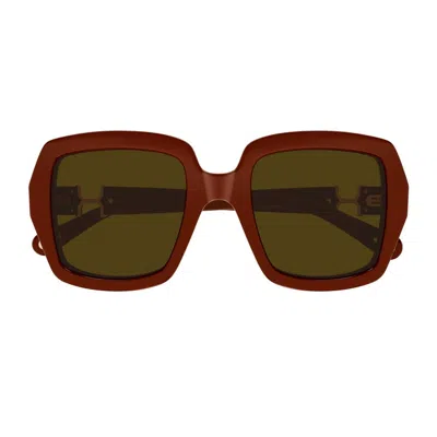 Chloé Eyewear Square Frame Sunglasses In Red
