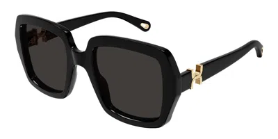 Chloé Ch0301s 001 Women's Sunglasses Black Size 52