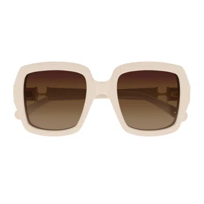 CHLOÉ CHLOÉ CH0301S MARCIE-LINEA CHLOÉ 003 IVORY BROWN SUNGLASSES