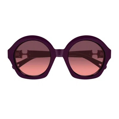 Chloé Ch0302s Marcie-linea Sunglasses In Burgundy
