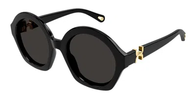 Chloé Ch0302s 001 Women's Sunglasses Black Size 53