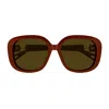 Chloé Ch0303sk Marcie 004 Burgundy Brown Sunglasses In Burgundy