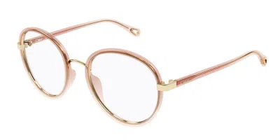 Chloé Ch0308o 006 Women's Glasses Gold Size 53 - Free Lenses - Blue Light Block Available In Pink