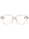 Chloé Pink-pink-transparent Acetate Glasses In Neutral