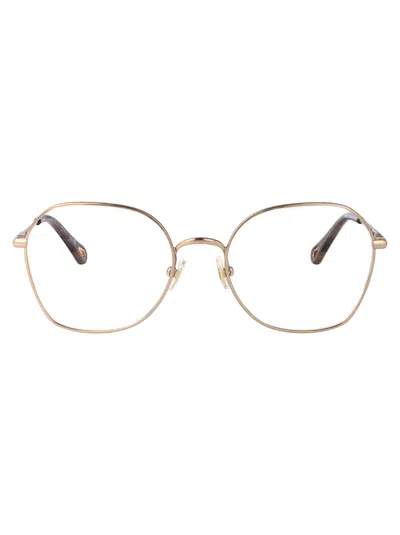 Chloé Ch0320o Glasses In Gold-gold-transparent