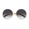 Chloé Ch0321s Aly Linea  005 Gold Grey Sunglasses In Gold