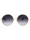 Chloé Chloe Round Sunglasses Ch0321 S 005 In Gold