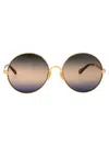 Chloé Chloe Round Sunglasses Ch0321 S 004 In Gold
