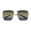 Chloé 61mm Gradient Square Sunglasses In Gold