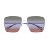 Chloé Rectangular Sunglasses In Metallic
