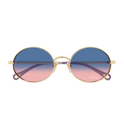 Chloé Eyewear Oval-frame Sunglasses In Multi