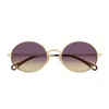 Chloé Ch0326s Aly Linea  001 Gold Violet Sunglasses In Multi