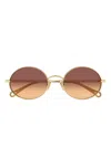 Chloé Ch0326s Round Frame Sunglasses In Brown